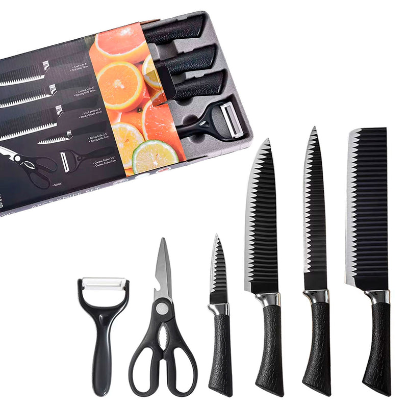 Kit 6 Facas Antiaderente
